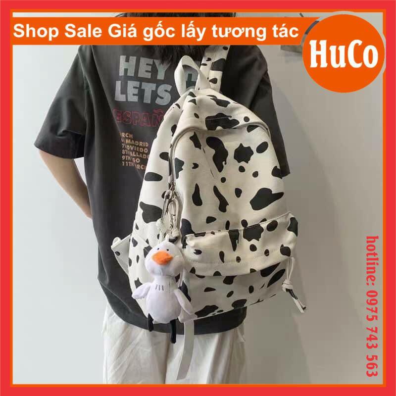 [HÀNG SẴN] TÚI BALO BÒ SỮA cute form chuẩn ảnh ulzzang nam nữ dùng đi chơi đi học phụ kiện unisex chất vải thô mềm