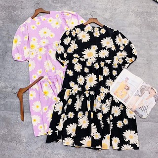 Đầm maxi suông hoa cúc chất đẹp