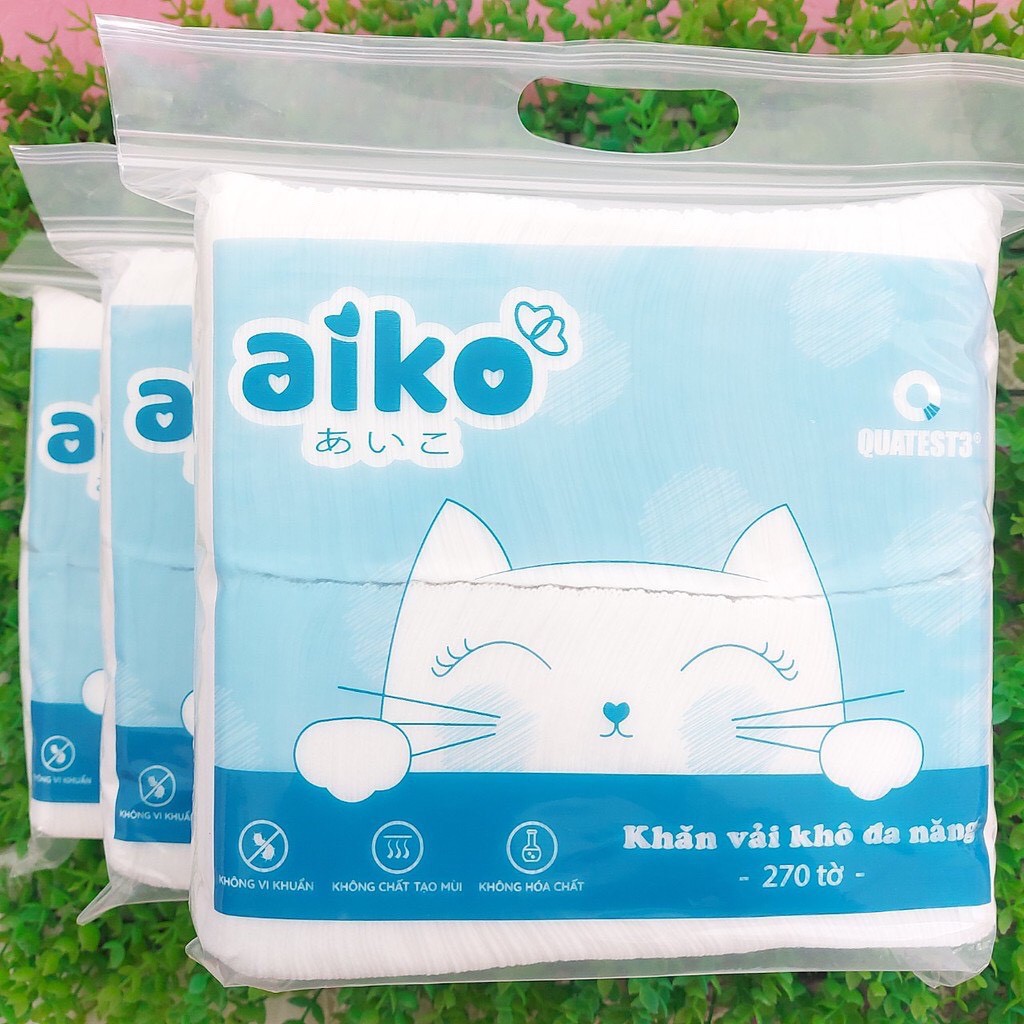 Khăn vải khô đa năng Aiko 270 tờ