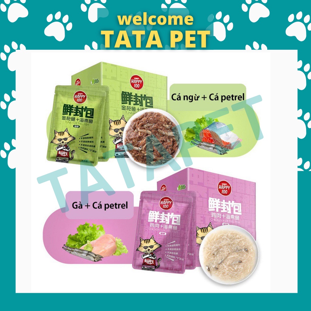 Pate cho mèo Wanpy Happy gói 70gr TATAPET