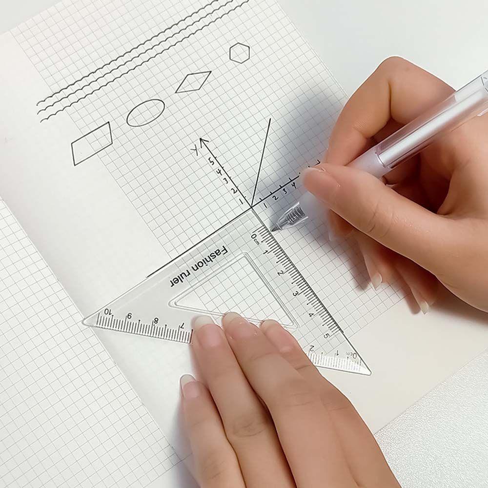 Thước Thẳng Bằng Nhựa Trong Suốt Họa Tiết Hoạt Hình Dùng Trong Trường Học