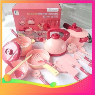 BỘ ĐỒ CHƠI NẤU ĂN CHO BÉ[ CÓ SẴN ] nhiều chi tiết, chất liệu nhựa đẹp mê, đảm bảo bé nào cũng thích