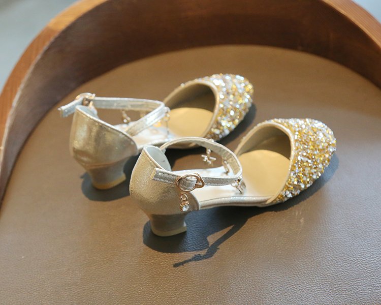Giày Cao Gót Mềm Lấp Lánh Thời Trang Mùa Hè Cho Bé Gái