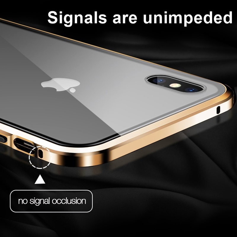 Bảo mật Kính cường lực Ốp lưng từ tính cho iPhone 12 pro max 12 mini Tấm cản kim loại nam châm chống nhìn trộm