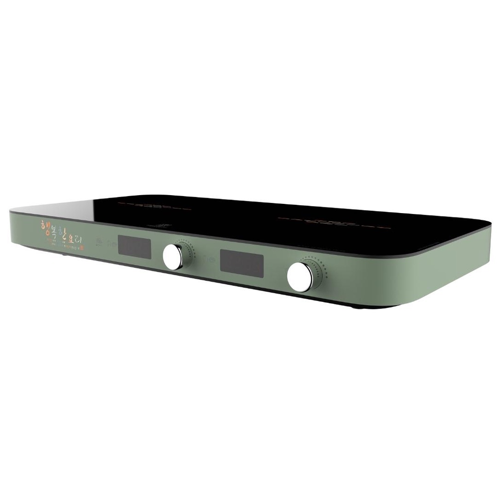 Bếp Từ Đôi Kèm Bộ Nồi Lẩu Nướng 2 in 1 Hawonkoo MCEH 200,Công Suất 2800W, Bảo Hành Chính Hãng 12 Tháng