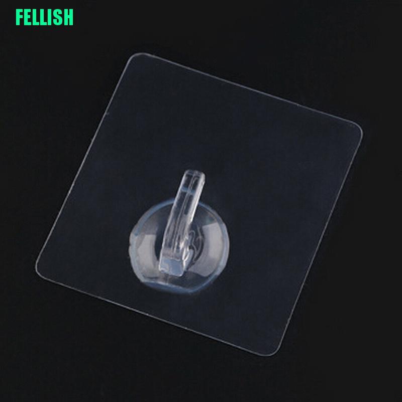 Bộ 4 Móc Treo Đồ Dán Tường Trong Suốt Chịu Được 2kg