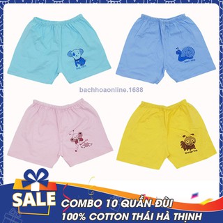 SET 10 quần đùi Thái Hà Thịnh / 100% cotton / mỏng / mát