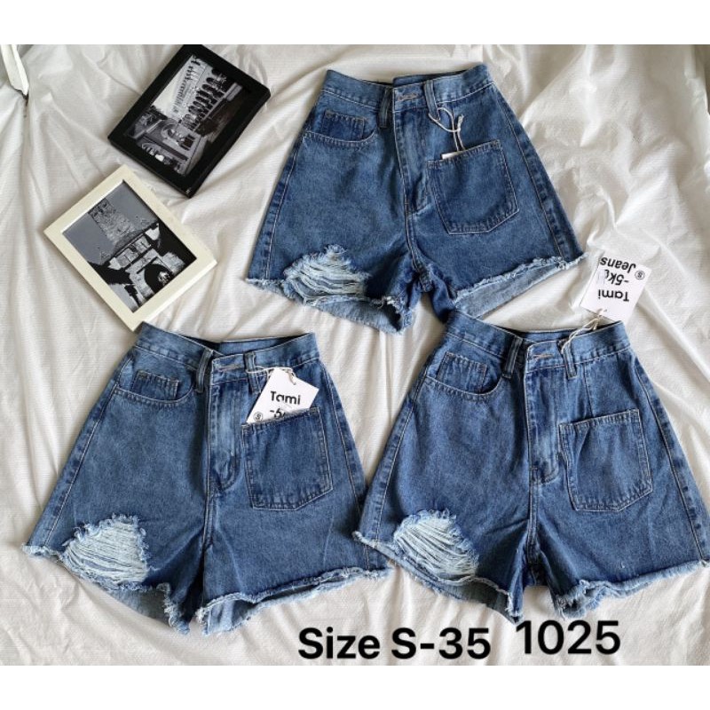 Quần Short Jeans 3 Mau Túi Kiểu 1 Bên Size nhỏ đên 35 ms 1025 | BigBuy360 - bigbuy360.vn