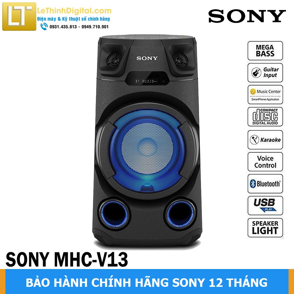 [Giao miễn phí tại TP.HCM] Dàn âm thanh HiFi Sony MHC-V13 - Hãng phân phối - Bảo hành chính hãng 12 tháng