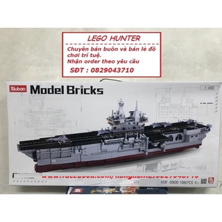 Xếp Hình Army Sluban M38 B 0699 mô hình lắp ráp Hàng không mẫu hạm 1:450 - 1088 chi tiết