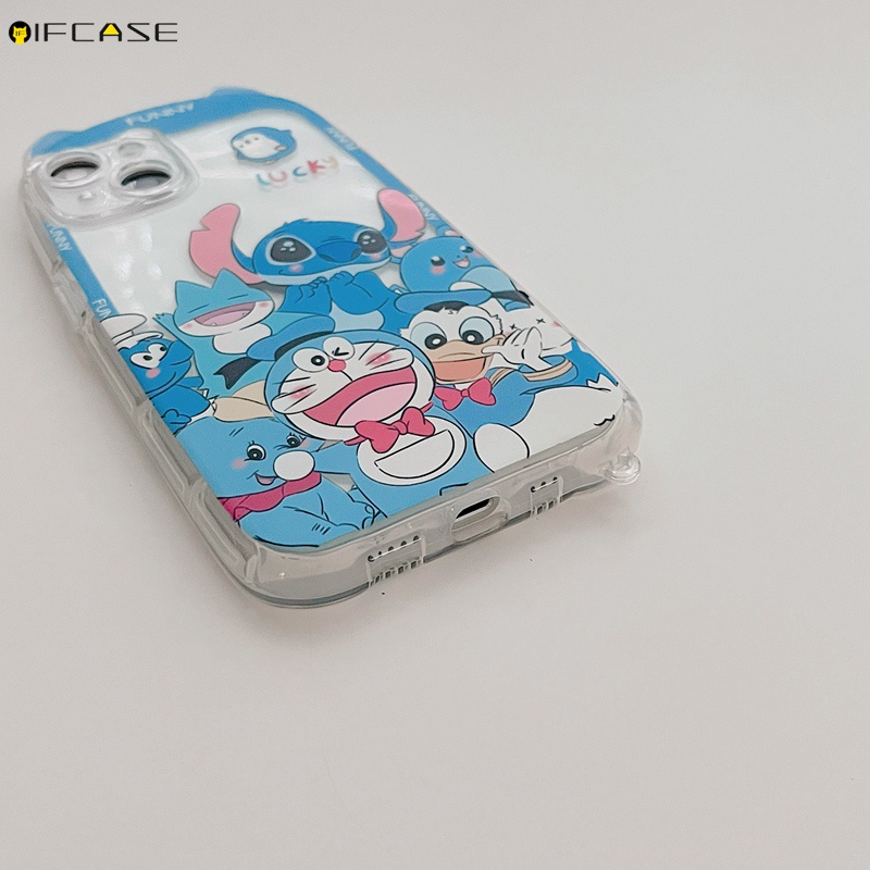 Ốp Điện Thoại Mềm Trong Suốt Họa Tiết Hoạt Hình Sáng Tạo Cho iPhone 13 12 11 Pro Max