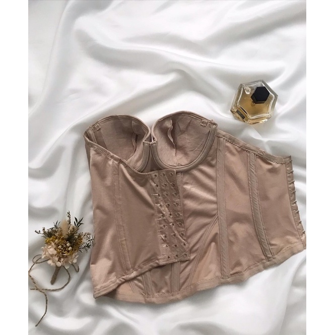Áo corset nude cúp ngực 2hand