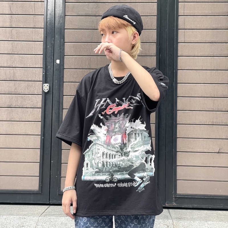 Áo thun Hades hanoi SPIRIT BLACK nam nữ áo thun tay lỡ hades hà nội Full tag | BigBuy360 - bigbuy360.vn