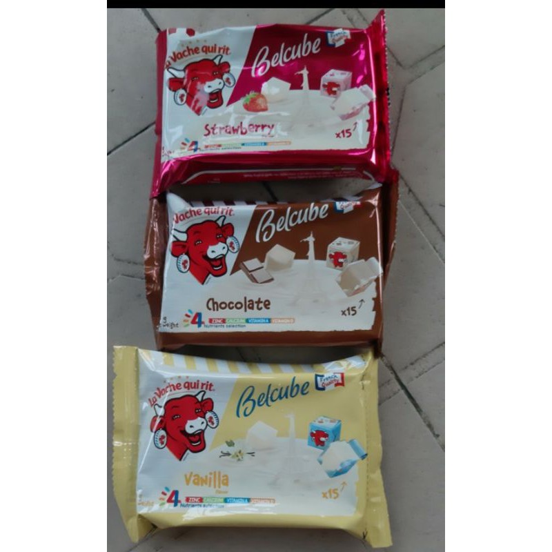 Phô mai con bò cười belcube vị socola vị dâu vị vani 78g la vache qui rit