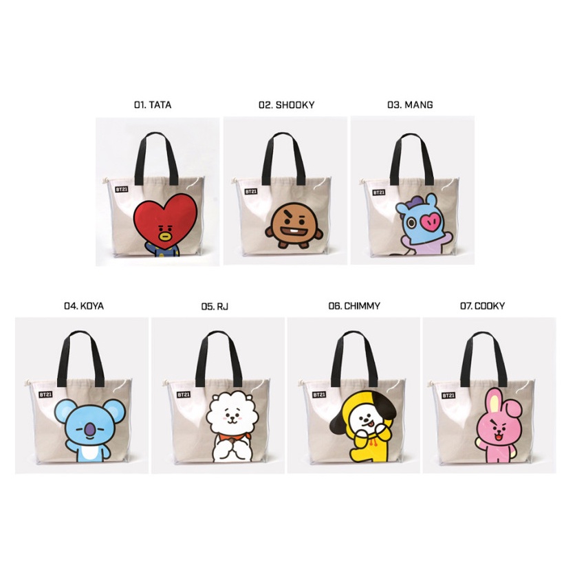 TÚI PVC LINE FRIENDS BT21 PVC SHOULDER BAG