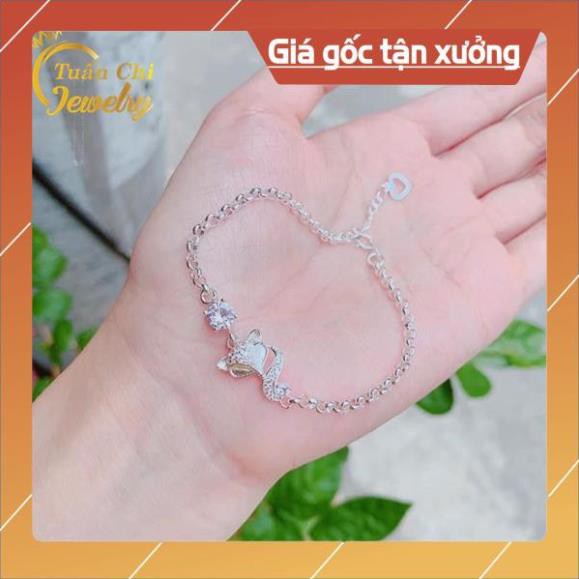 Lắc Tay Nữ 🍁 FREESHIP🍁 Vòng Tay Hồ Ly Bạc Cho Nữ ,Bạc Ta Chuẩn Đẹp Free Ship Toan quoc