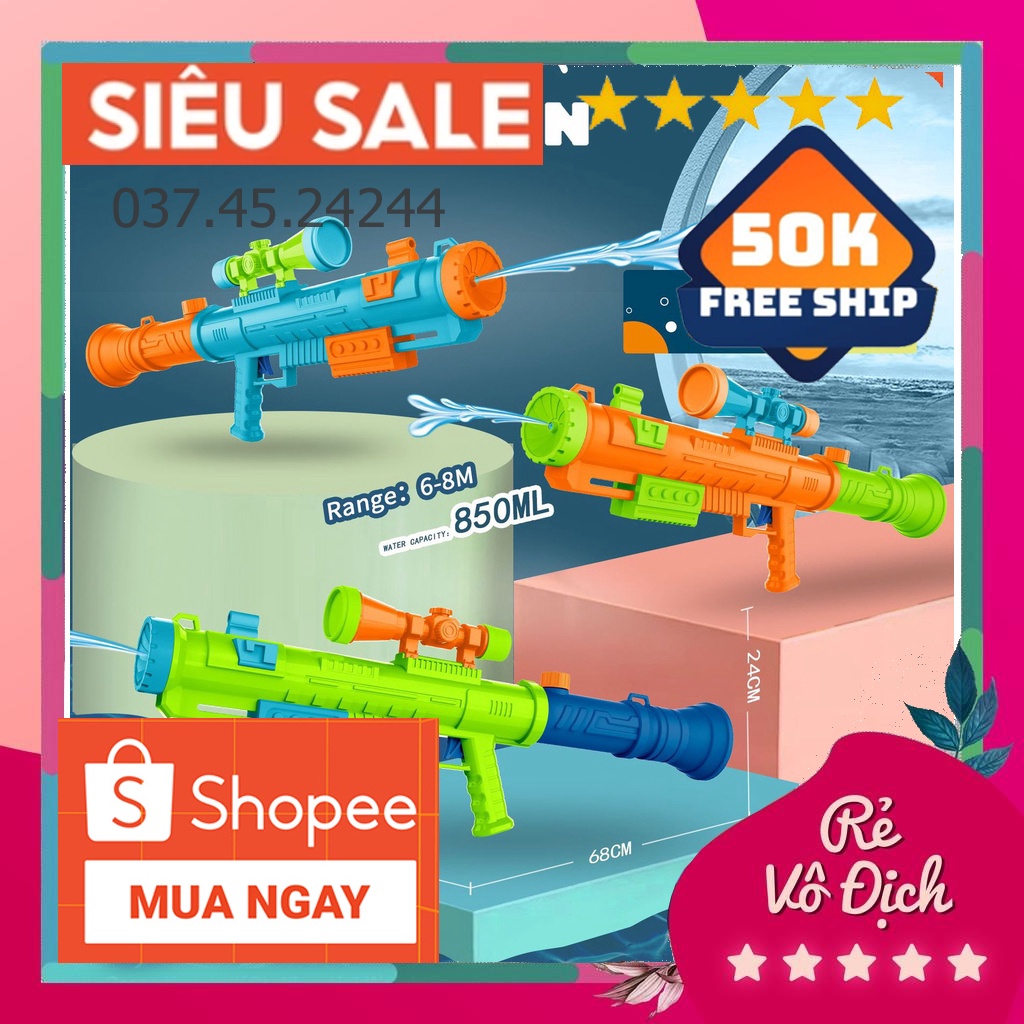 đồ chơi phun nước 2 nòng đựng nhiều nước bắn xa 6-8m - đồ chơi trẻ em siêu hot cho mùa hè
