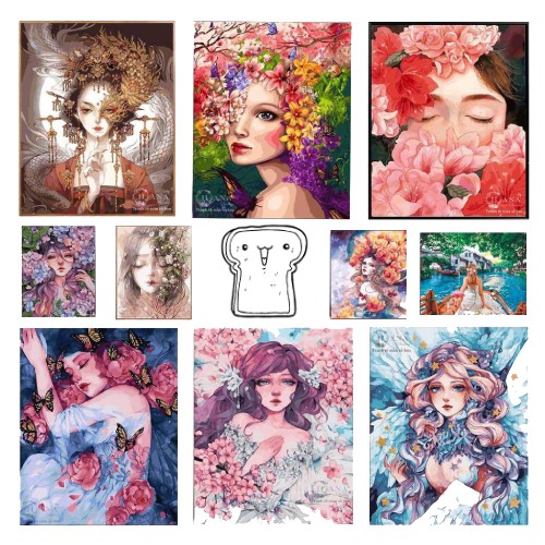 Tranh sơn dầu số hoá tự tô mộng Trung Hoa TOASTEDART - Có sẵn 40x50cm | BigBuy360 - bigbuy360.vn