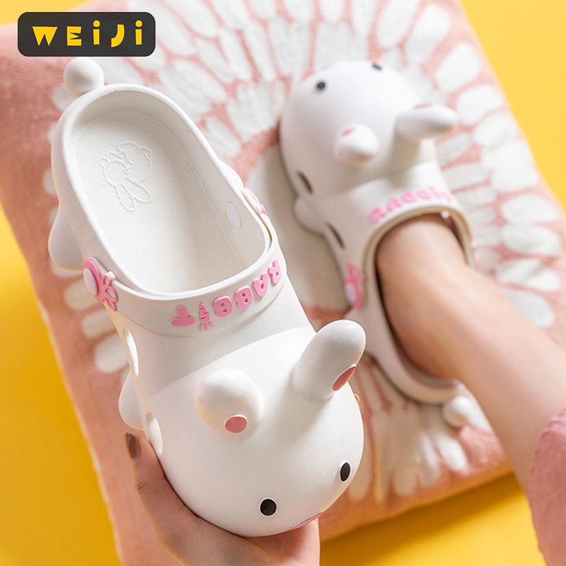 Giày Crocs Chống Trượt Chống Va Chạm Hình Thỏ Dễ Thương Cho Bé