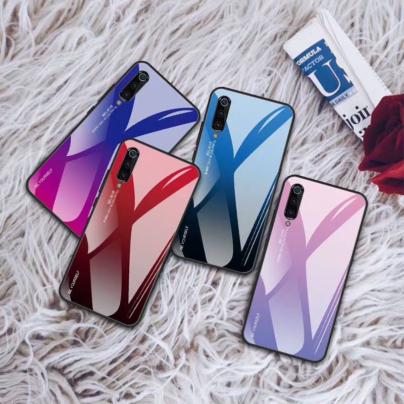 [Hàng mới về] Ốp lưng Samsung Galaxy A70 Glass Gradient Shadow Soft Edge A70 Sản phẩm mới