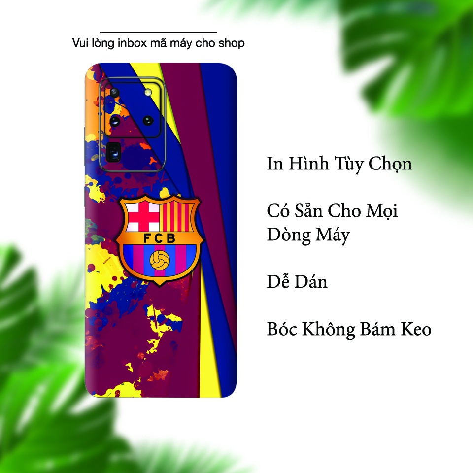 Miếng Dán Skin Điện Thoại In Hình Barca Dán Lưng Barcelona Cho Iphone 6/ 7/ 8/ X/ XS/ 11/ 11 Pro Max Và Dòng Máy Android