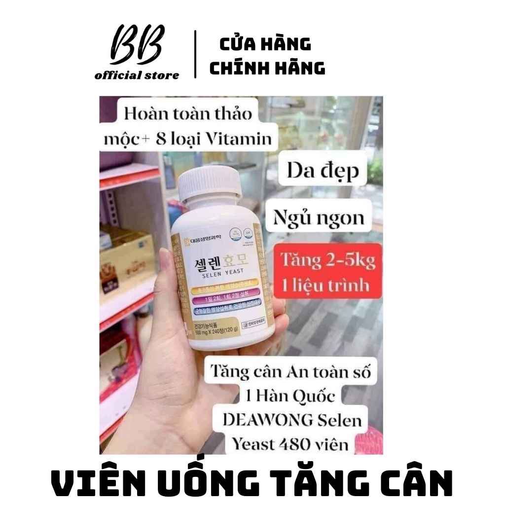 Viên uống vitamin hỗ trợ tăng cân hàn quốc DAEWOONG SELEN YEAST Hộp 2 Lọ * 240 Viên, Giúp Ăn Ngon, Khỏe Mạnh chính hãng