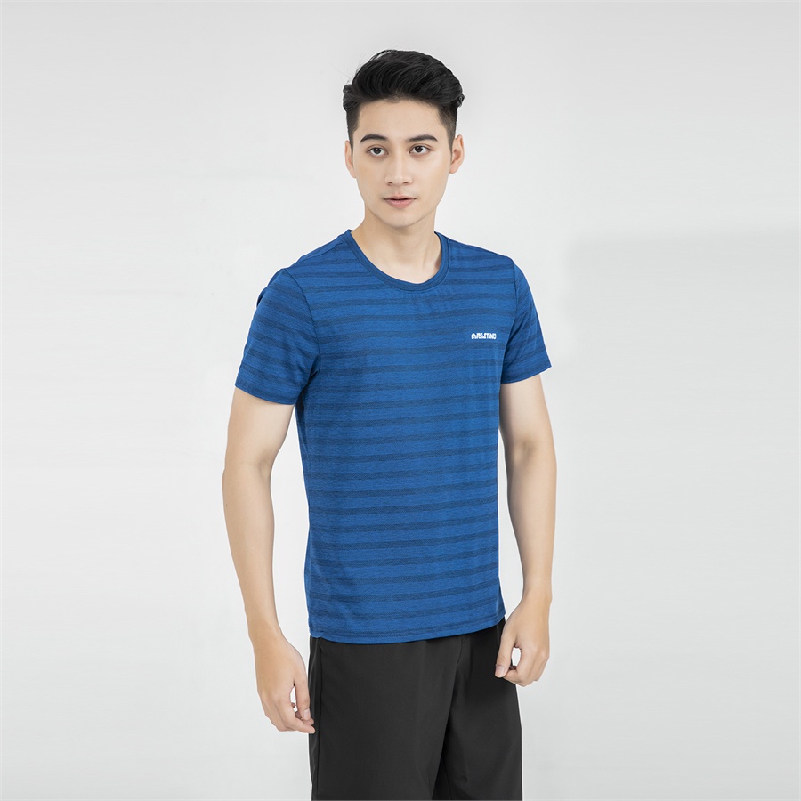 Áo thun nam ngắn tay ARISTINO họa tiết kẻ ngang nam tính, khỏe khoắn - ATS032S1