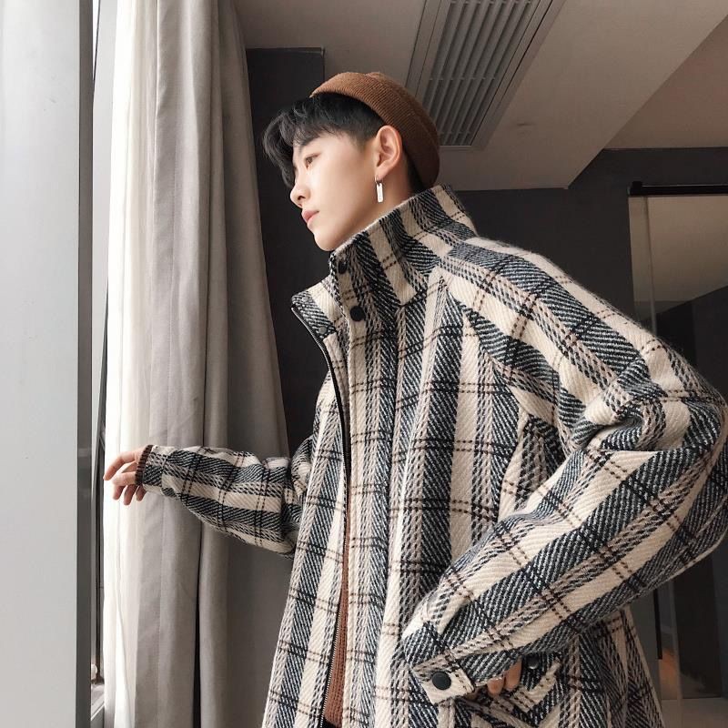 Áo dạ nam cổ bẻ họa tiết kẻ caro thời trang unisex hàng cao cấp đẹp