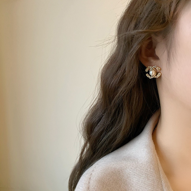 Bông Tai Bạc 925 Hình Chữ C Hai Đầu C 2022 Thời Trang Cao Cấp