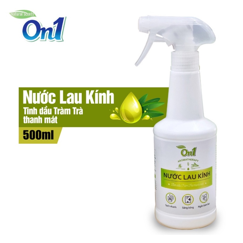 Nước lau kính ,Lau bếp đa năng cao cấp On1 500ml tinh dầu tràm, tinh dầu chanh