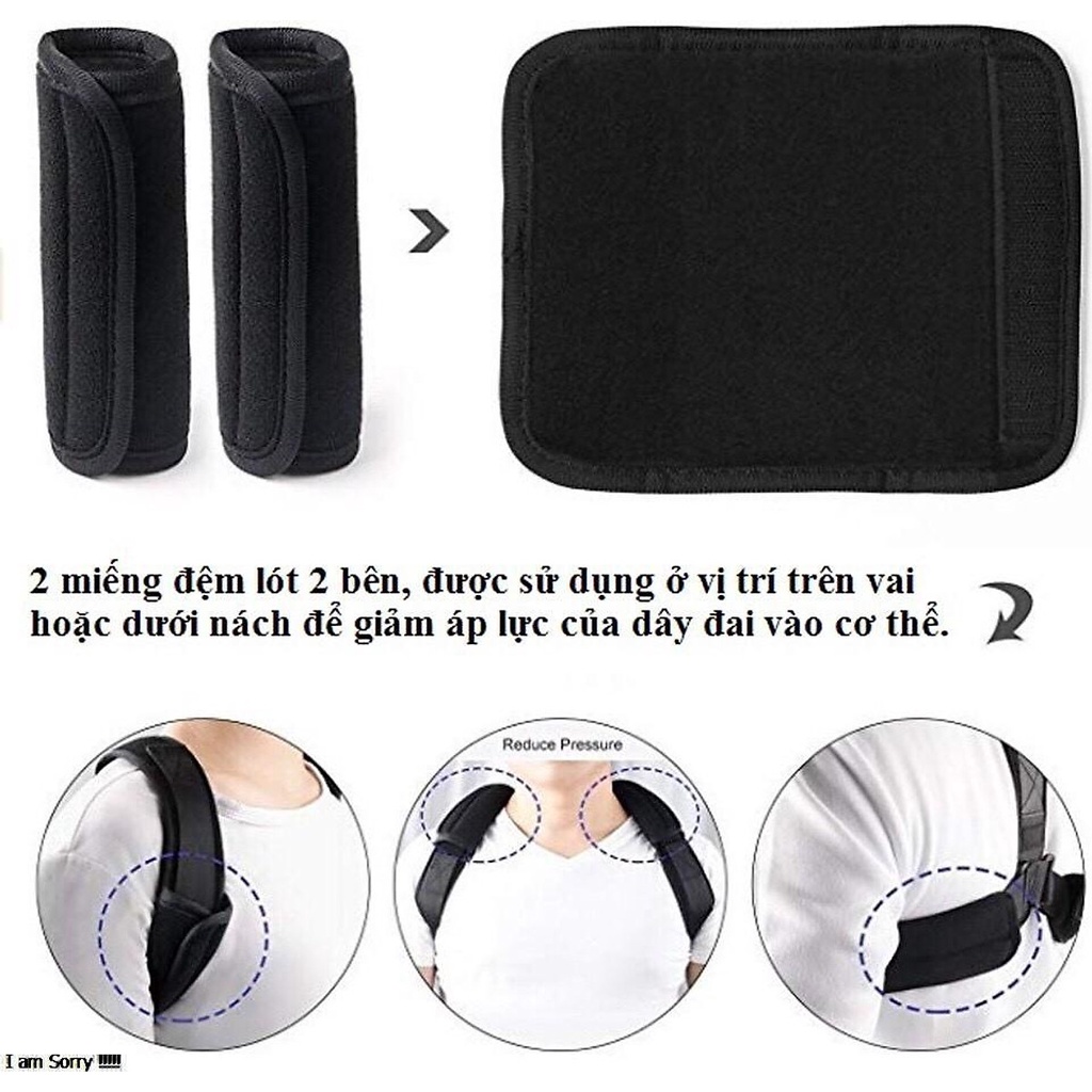 Đai Chống Gù  Freeship Đai Chống Gù Lưng Nam Nữ Đai Hỗ Trợ Cột Sống Hiệu Quả - Tặng kèm 2 tấm trợ lực