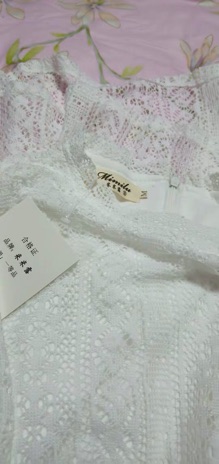 Váy trắng ren dài hàng oder
