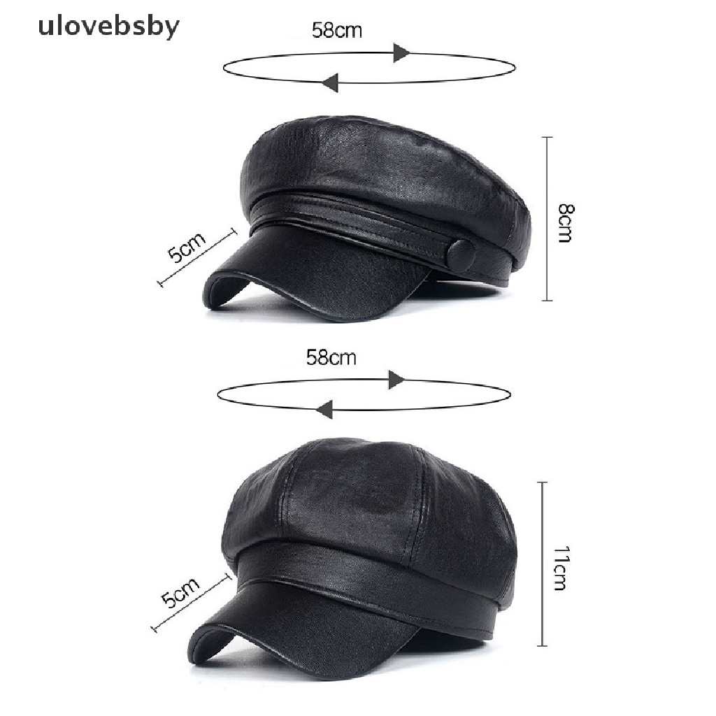 Mũ Lưỡi Trai Bằng Da PU Phong Cách Quân Đội Cho Nam Và Nữ