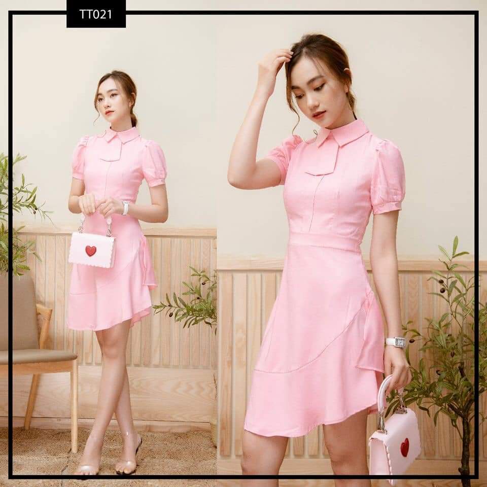 Đầm hồng của Muse By chang chang size S hoặc xs