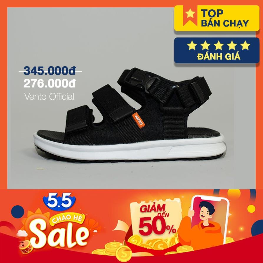 GIÀY SANDAL VENTO CHÍNH HÃNG NB03-ĐEN GHI [ẢNH THẬT-Full size 35-44]  [GIÀY SANDAL NAM NỮ] -new221