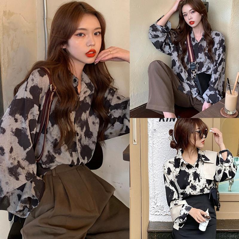 Áo Sơ Mi Nữ Dài Tay Cổ Bẻ Thời Trang Hàn Quốc