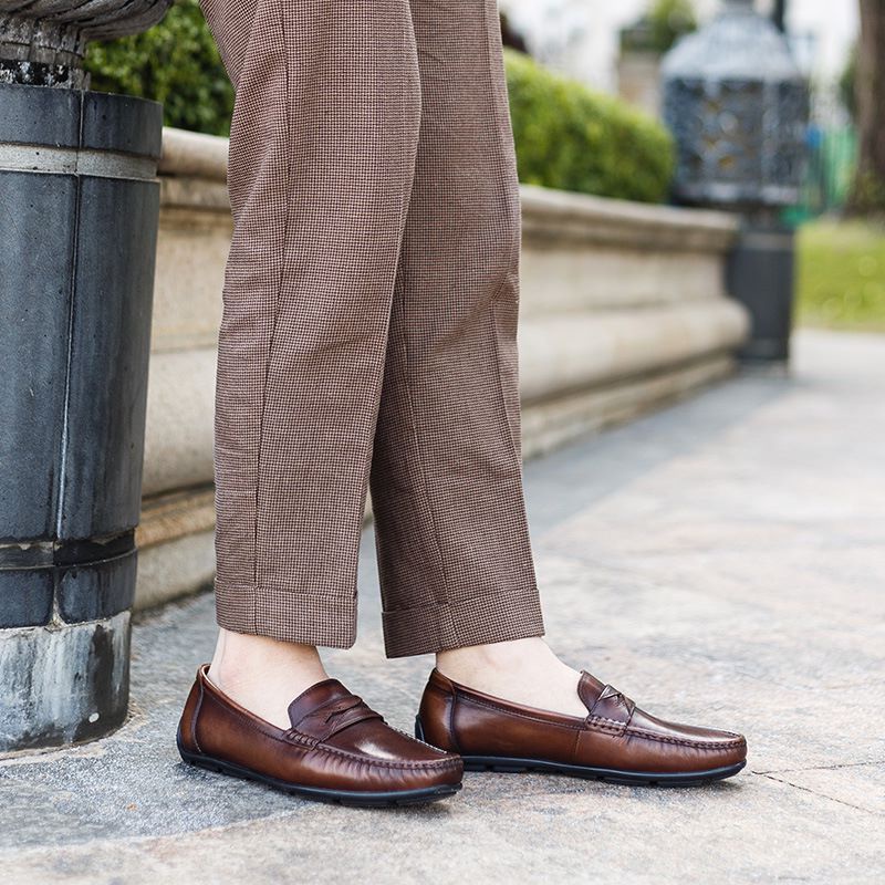 Giày lười nam Luxury dáng Moccasin Shoes BL030-3A giày da công sở chất liệu da bò thật nhiều size