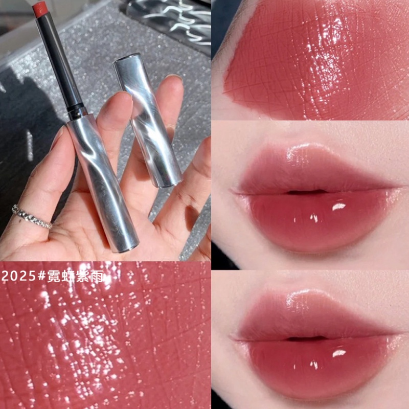 [Hàng mới về] Son môi dưỡng ẩm lâu trôi không dính thiết kế vỏ màu bạc độc đáo | BigBuy360 - bigbuy360.vn