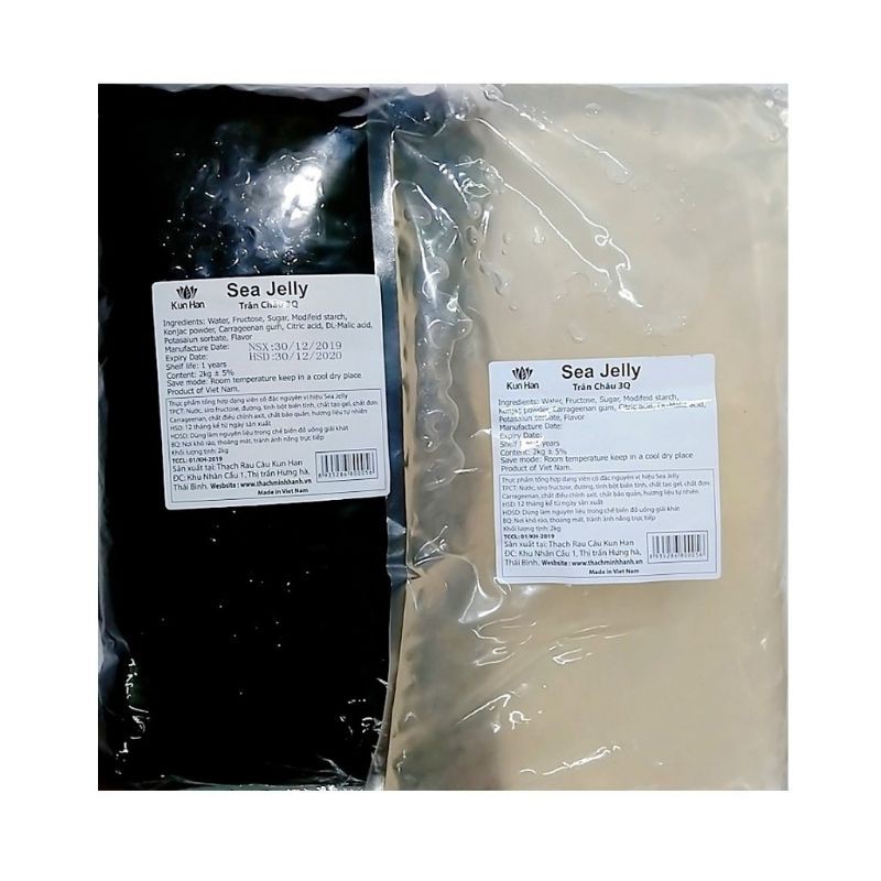 Trân châu trắng / đen 3Q BiBi Jelly giòn ngon 300gram( tách lẻ gói 2kg)
