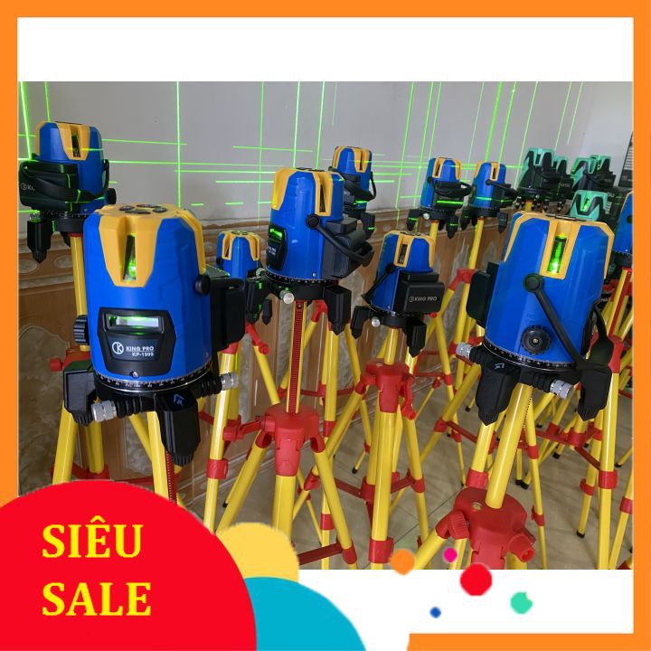 Máy Cân Mực Laser 5 Tia Xanh KINGPRO KP-999 2 PIN [TIA NÉT]