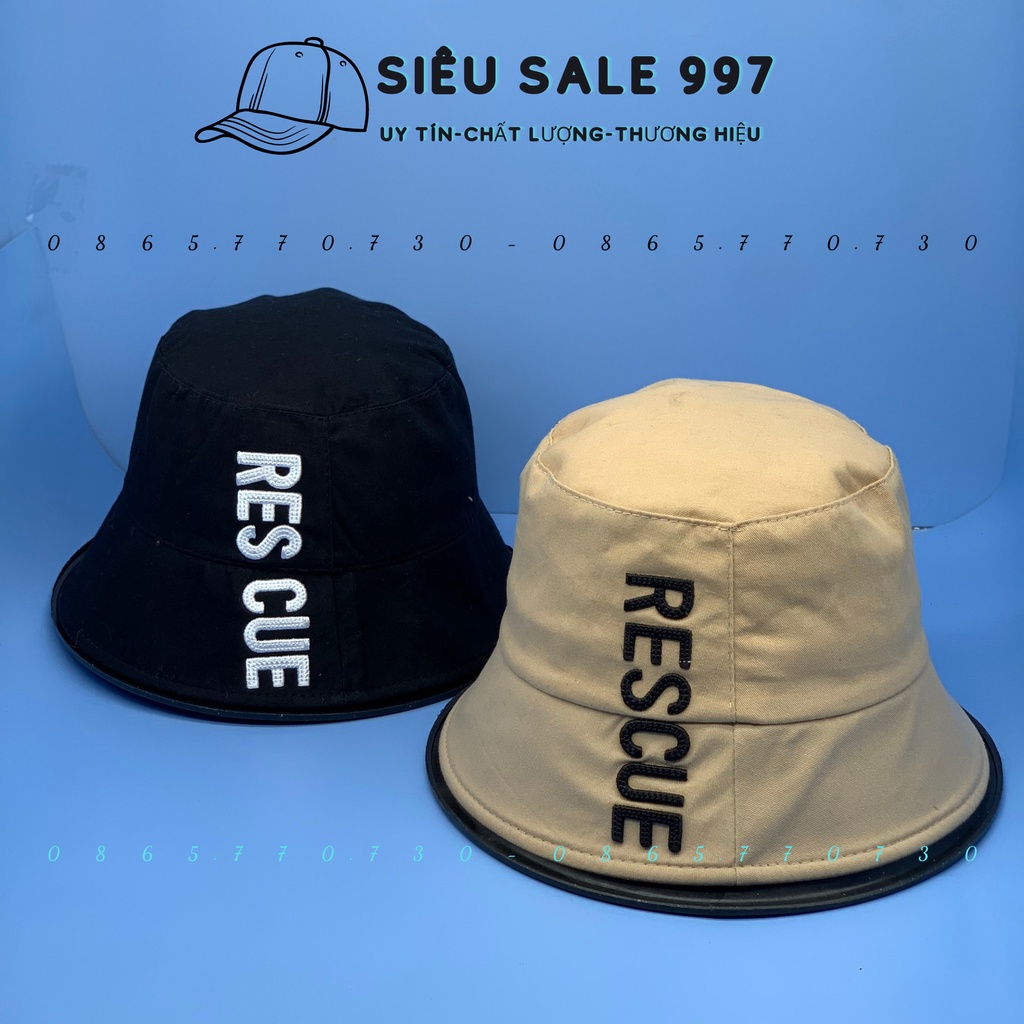 MŨ BUCKET CỤP KAKI RESCUE THỜI TRANG NAM NỮ PHONG CÁCH HÀN QUỐC