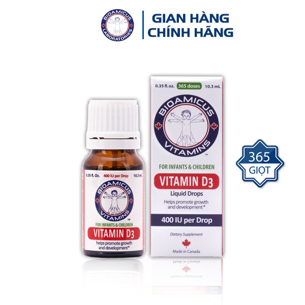 Vitamin D3 BioAmicus 400IU/giọt 10ml