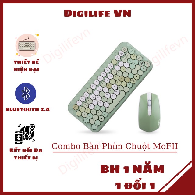 Combo Bàn Phím Chuột Bluetooth Không Dây MOFII Kết Nối Điện Thoại, Ipad, PC, Laptop