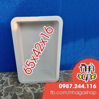 Khay Nhựa Trắng Nuôi Cá, Ép Cá Kích Thước 65x42x16