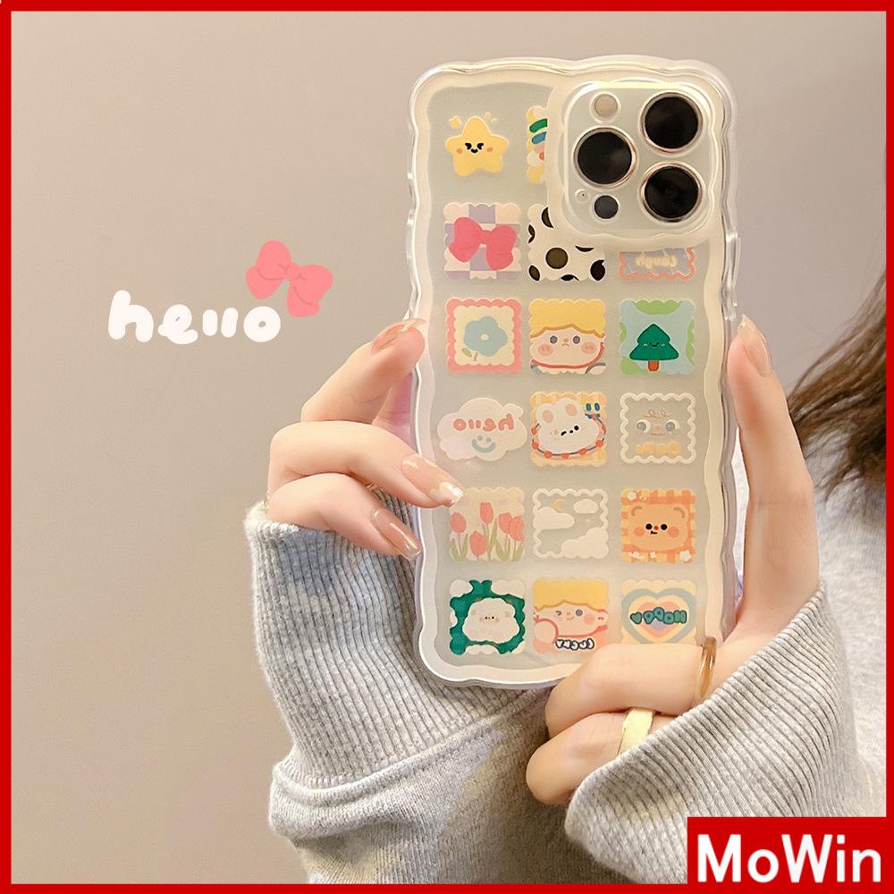 Ốp điện thoại silicone dẻo chống sốc chống trượt họa tiết hoạt hình thích hợp cho iPhone 13 Pro Max 12 Pro Max 11 7Plus