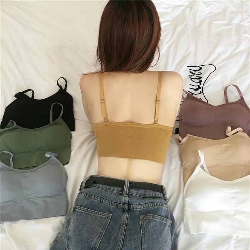 Áo Bra Đa Năng Áo Tập Yoga Thun Chiết Gân Siêu Chất Cotton 100% Co Giãn Thấm Mồ Hôi Tốt