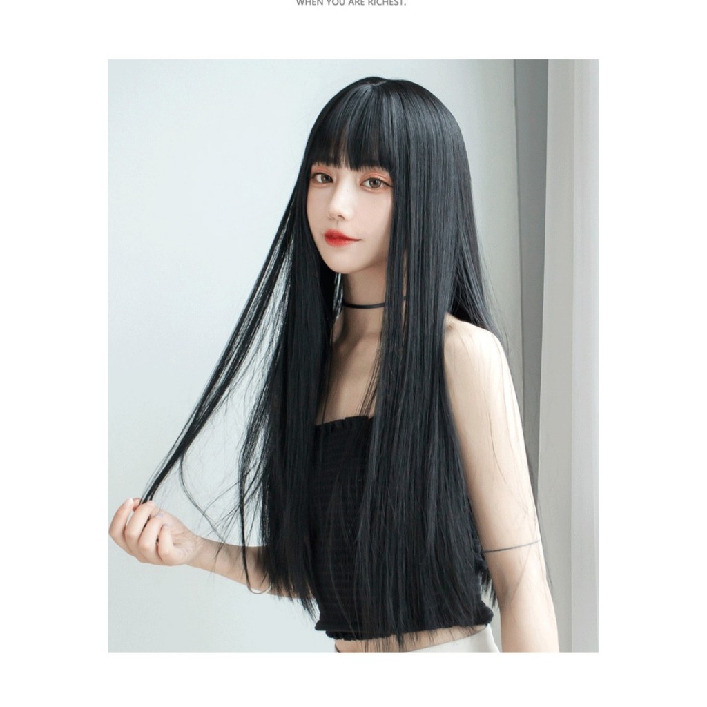 Tóc giả nữ nguyên đầu thẳng dài 7007
