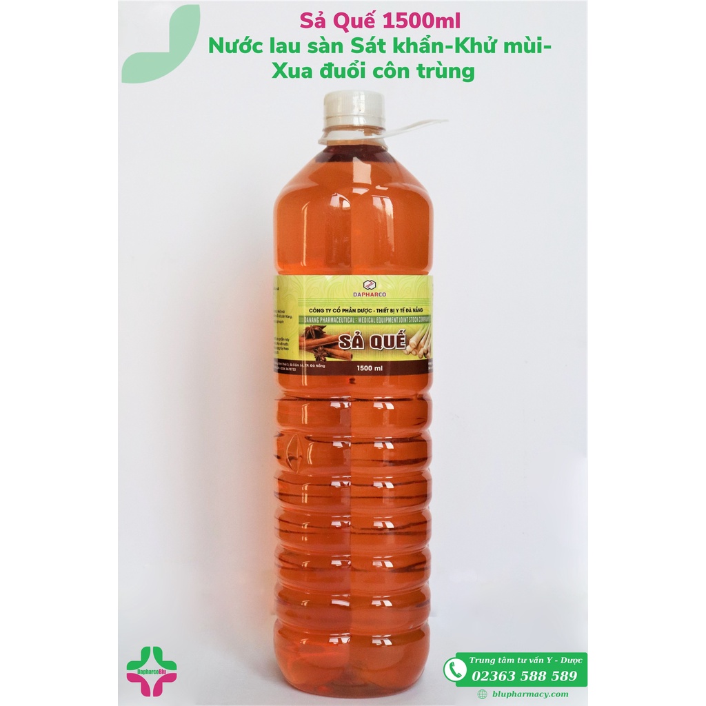 DAPHARCOBLU PHARMACY Nước lau sàn Sả Quế Dapharco (1500ml)