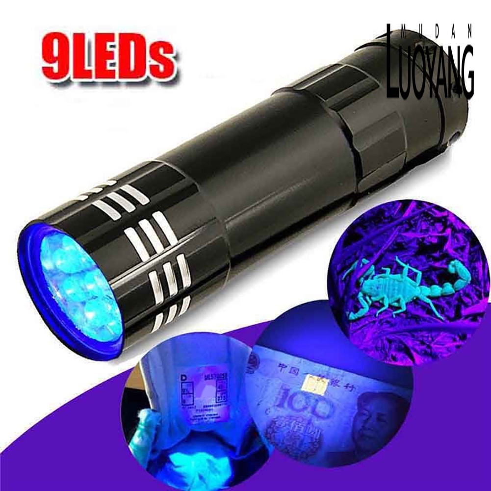 Đèn Pin Mini 9 Bóng LED UV Siêu Sáng Đa Năng Tiện Dụng