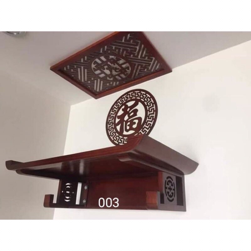 Bàn thờ treo tường gỗ sồi gỗ mít cao cấp cực kì dày dặn chắc chắn